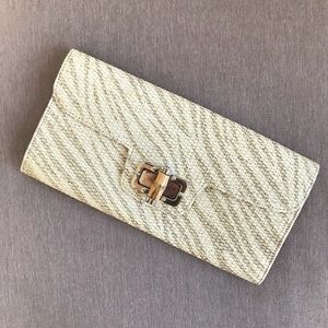MMS Design Studio Faux Straw Clutch
